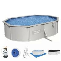 Bestway 56586 BW Стальной бассейн Hydrium 500х360х120см, 16296л, песч.фил.-нас 3028л/ч, лестн, тент, подст, попл.-доз Bestway 56586 BW Стальной бассейн Hydrium 500х360х120см, 16296л, песч.фил.-нас 3028л/ч, лестн, тент, подст, попл.-доз