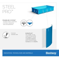 Bestway 56411 BW Каркасный бассейн Steel Pro 300х201х66см, 3300л, фил.-насос 1249л/ч Bestway 56411 BW Каркасный бассейн Steel Pro 300х201х66см, 3300л, фил.-насос 1249л/ч