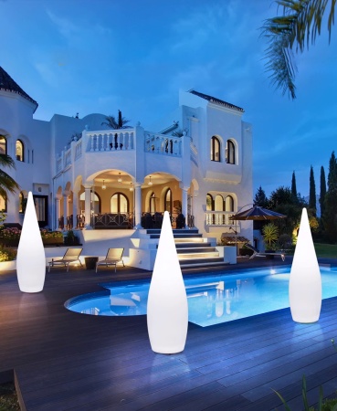 Светильник Капля 24х80 питание от 220, RGB