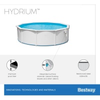 Bestway 56384 BW Стальной бассейн Hydrium 460х120см, 17430л, песч.фил.-нас. 5678л/ч, лестн., тент, подст., попл.-доз. Bestway 56384 BW Стальной бассейн Hydrium 460х120см, 17430л, песч.фил.-нас. 5678л/ч, лестн., тент, подст., попл.-доз.