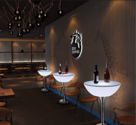 Комплект светящейся мебели Стол+2 стула V2