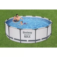 Bestway 56418 BW Каркасный бассейн Steel Pro Max 366х100см, 9150л, фил.-насос 2006л/ч, лестница Bestway 56418 BW Каркасный бассейн Steel Pro Max 366х100см, 9150л, фил.-насос 2006л/ч, лестница
